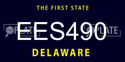 EES490 Delaware License Plate