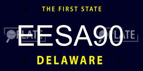EESA90 Delaware License Plate