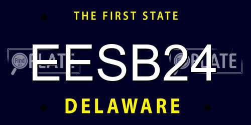 EESB24 Delaware License Plate