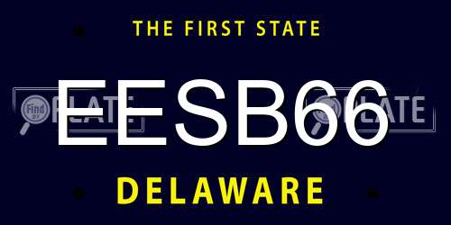 EESB66 Delaware License Plate