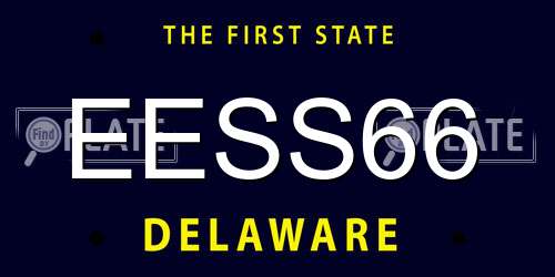 EESS66 Delaware License Plate