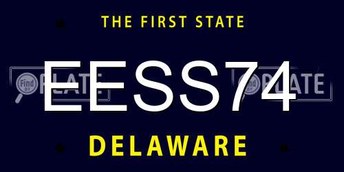 EESS74 Delaware License Plate