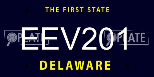 EEV201 Delaware License Plate
