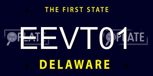 EEVT01 Delaware License Plate
