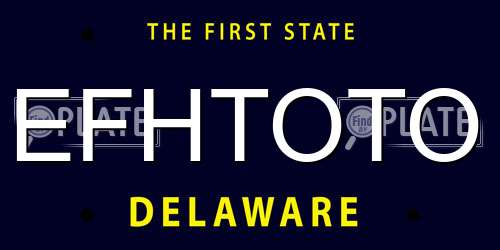 EFHTOTO Delaware License Plate