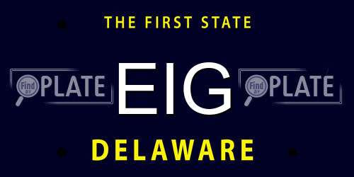 EIG Delaware License Plate