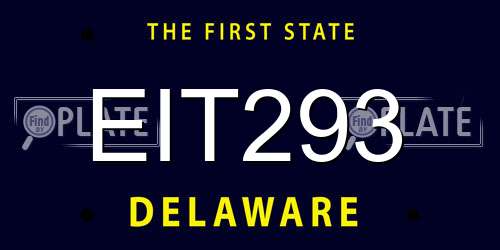EIT293 Delaware License Plate