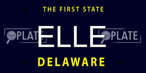 ELLE Delaware License Plate