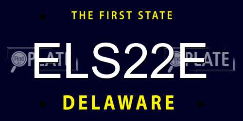 ELS22E Delaware License Plate