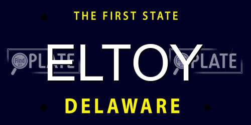 ELTOY Delaware License Plate