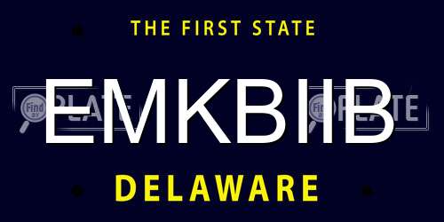 EMKBIIB Delaware License Plate