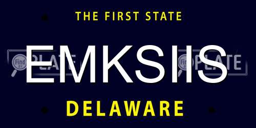 EMKSIIS Delaware License Plate