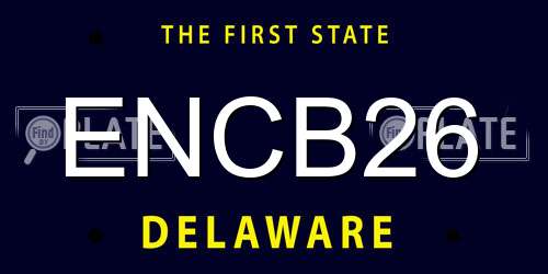 ENCB26 Delaware License Plate