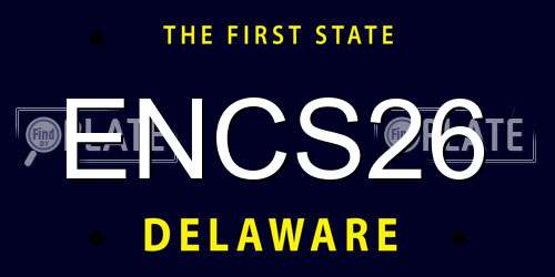 ENCS26 Delaware License Plate