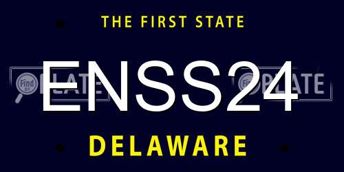 ENSS24 Delaware License Plate
