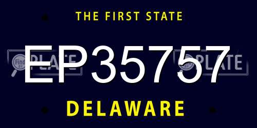 EP35757 Delaware License Plate