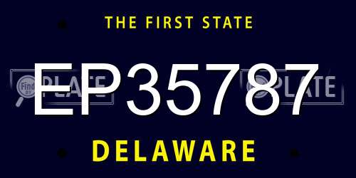 EP35787 Delaware License Plate
