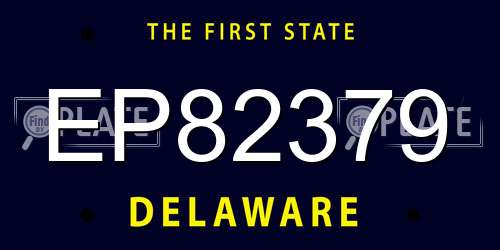 EP82379 Delaware License Plate