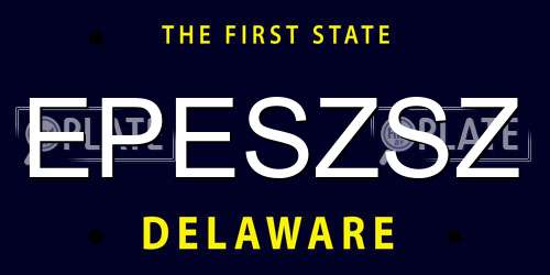 EPESZSZ Delaware License Plate