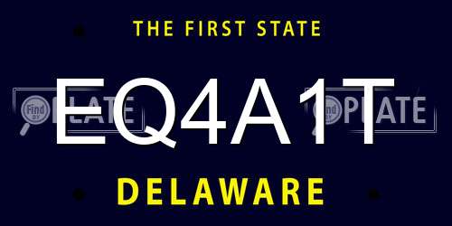EQ4A1T Delaware License Plate