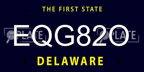 EQG82O Delaware License Plate