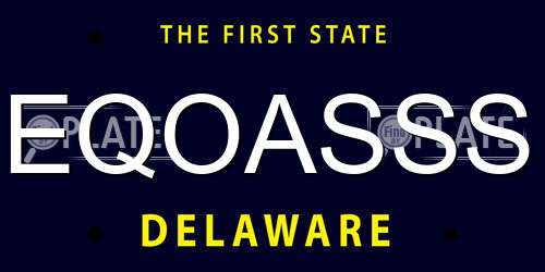 EQOASSS Delaware License Plate