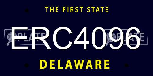 ERC4096 Delaware License Plate