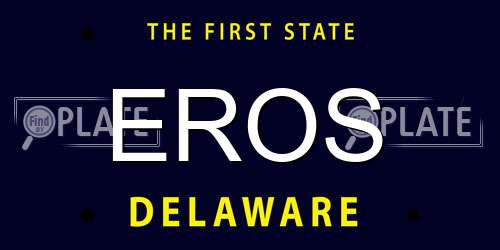 EROS Delaware License Plate