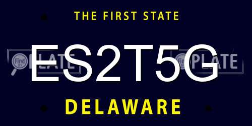 ES2T5G Delaware License Plate