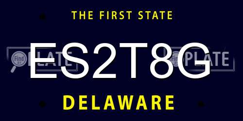 ES2T8G Delaware License Plate