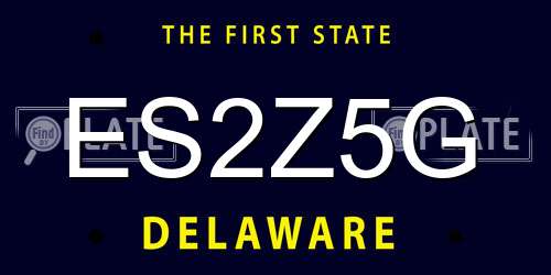 ES2Z5G Delaware License Plate