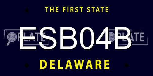 ESB04B Delaware License Plate