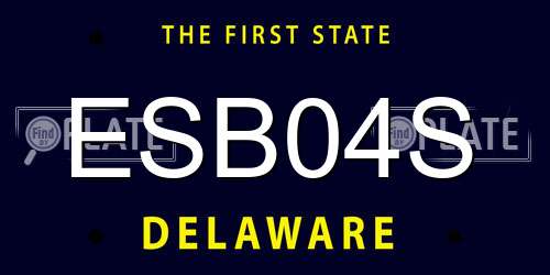 ESB04S Delaware License Plate