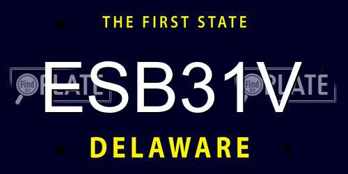 ESB31V Delaware License Plate