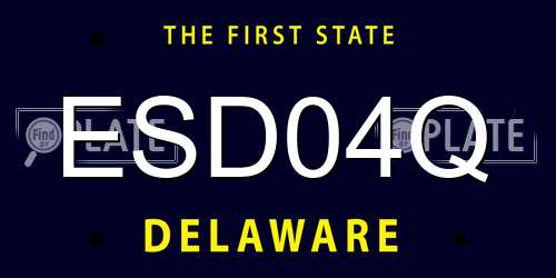 ESD04Q Delaware License Plate