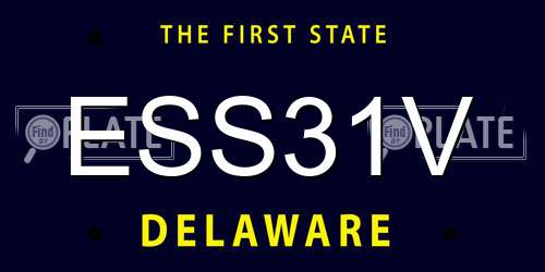 ESS31V Delaware License Plate