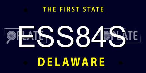 ESS84S Delaware License Plate