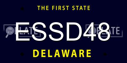 ESSD48 Delaware License Plate