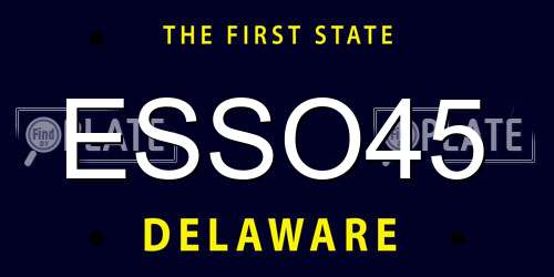 ESSO45 Delaware License Plate