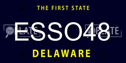 ESSO48 Delaware License Plate