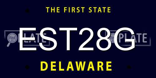 EST28G Delaware License Plate