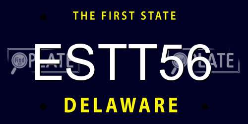 ESTT56 Delaware License Plate