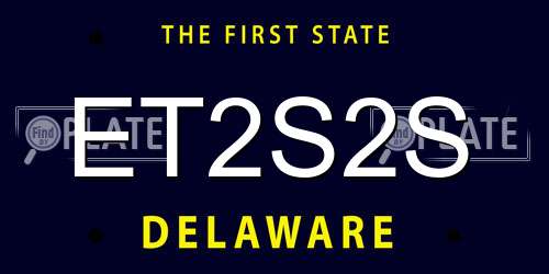 ET2S2S Delaware License Plate