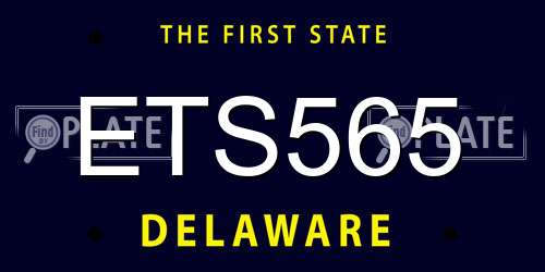 ETS565 Delaware License Plate