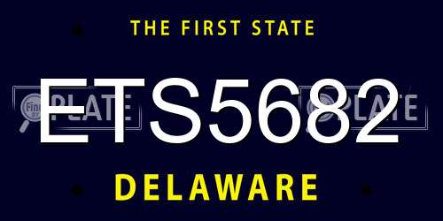 ETS5682 Delaware License Plate