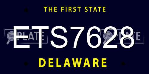 ETS7628 Delaware License Plate