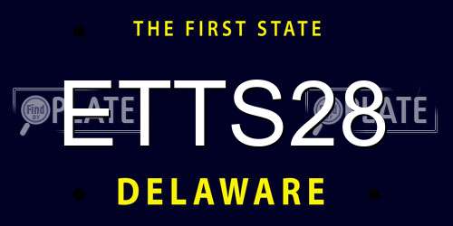 ETTS28 Delaware License Plate