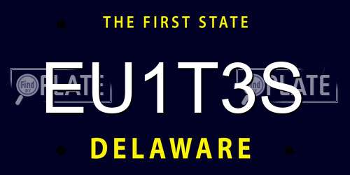 EU1T3S Delaware License Plate