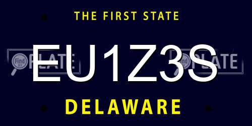 EU1Z3S Delaware License Plate