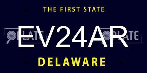EV24AR Delaware License Plate